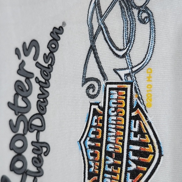 HARLEY DAVIDSON MOTORCYCLE 2010-2012 STUDDED BAR & SHIELD WINGS TEE-SHIRT LARGE - Picture 15 of 16